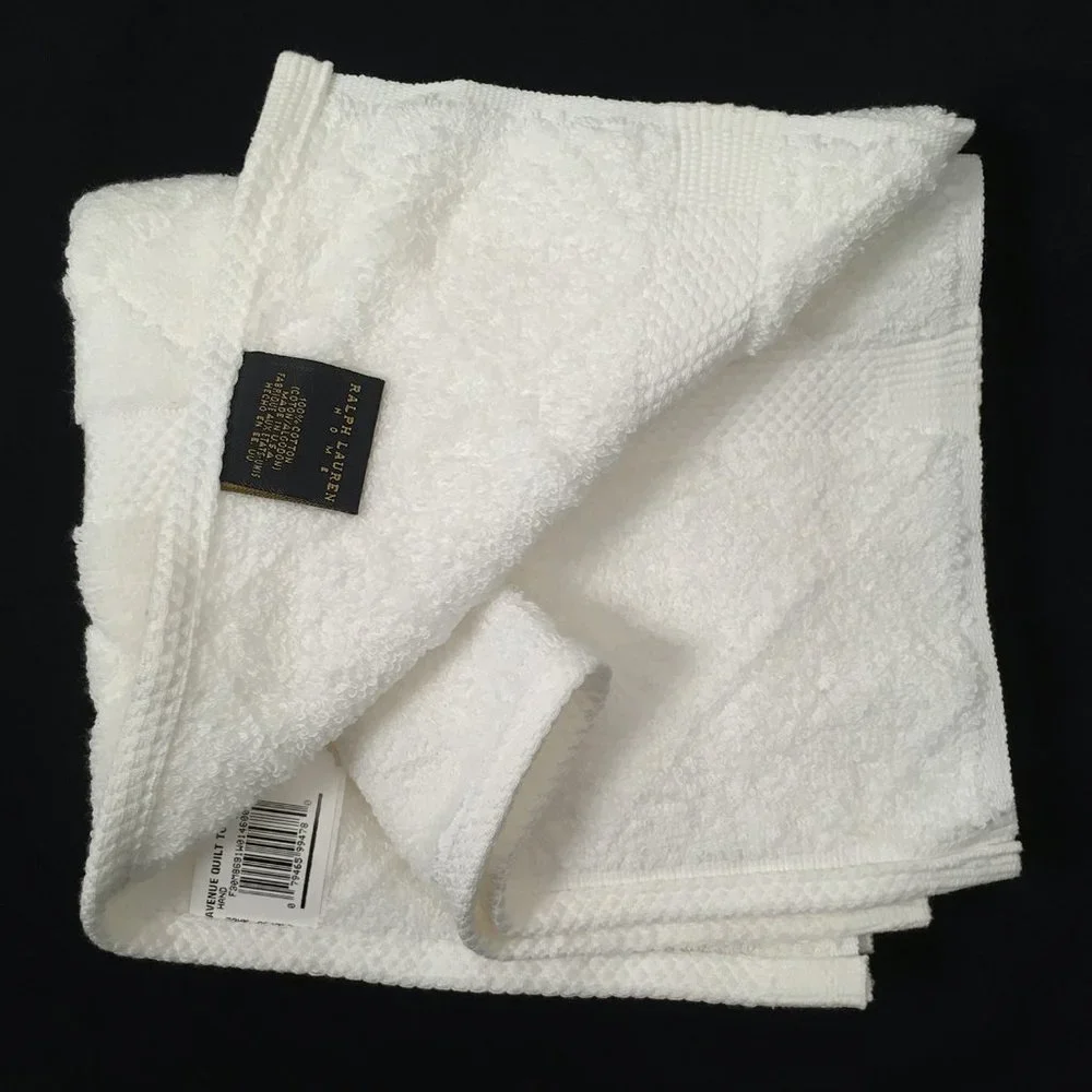 NEW Ralph Lauren 9 Pc Avenue Towel Set! Off White 2 Bath 3 Hand 4 Washcloth USA